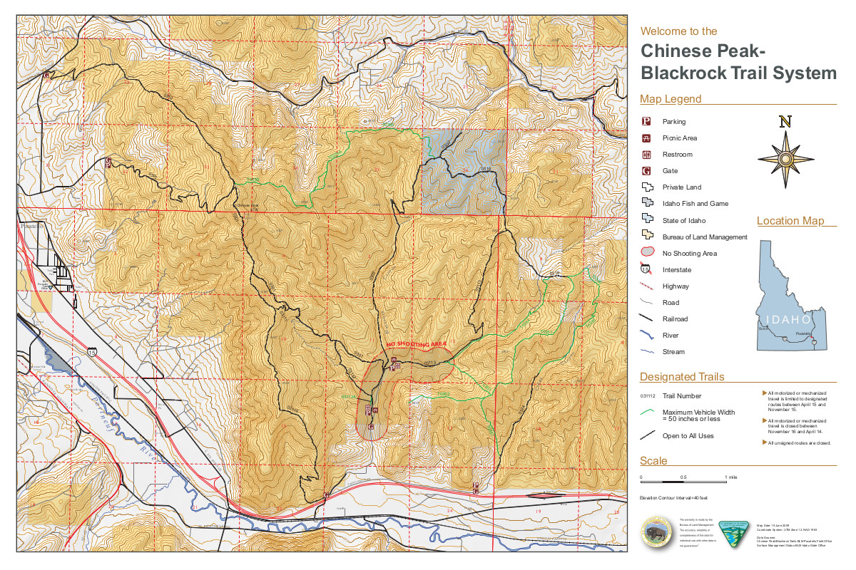 Chinese Peak Blackrock Trails Map